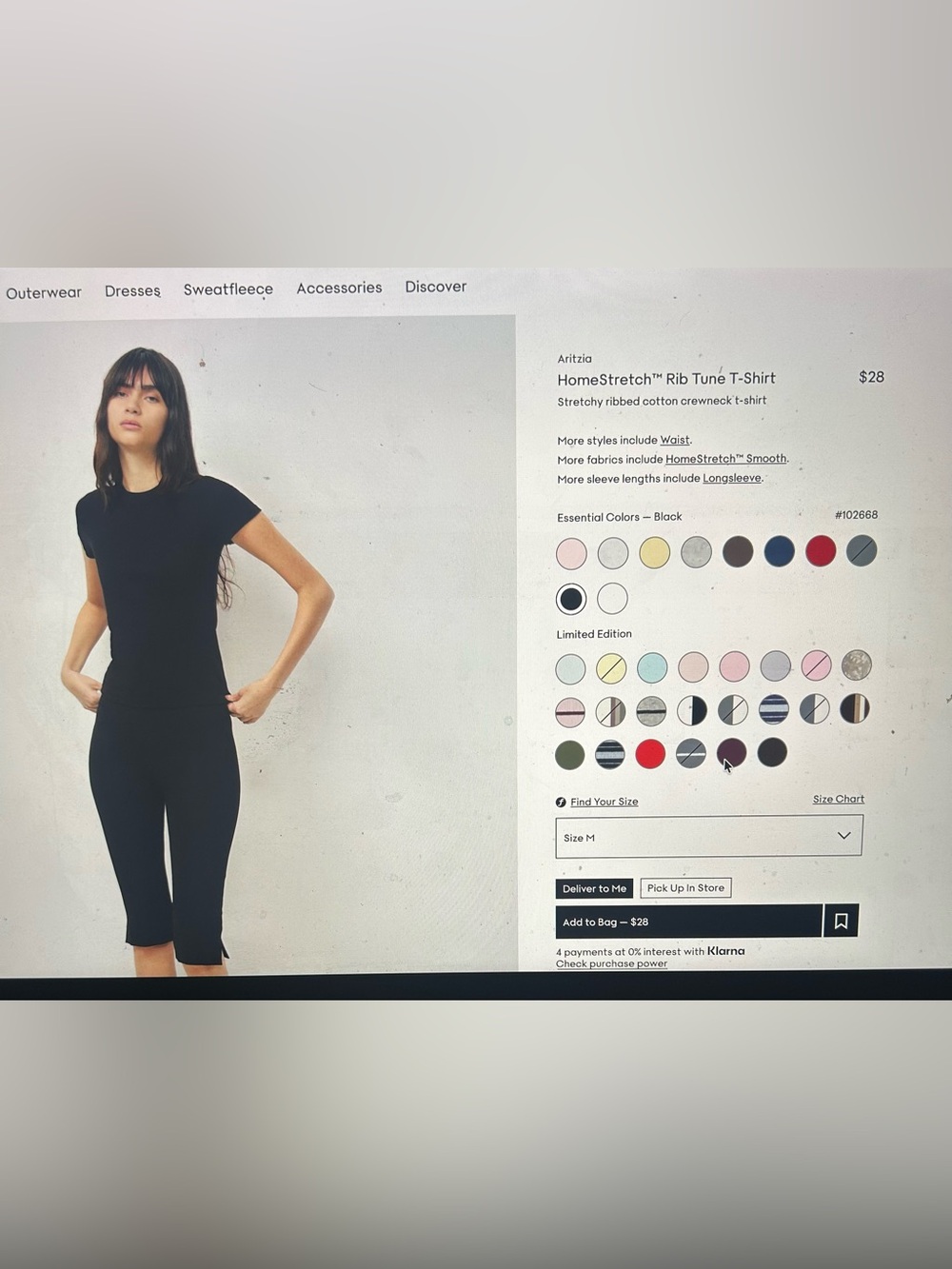 TNA aritzia rib t-shirt
